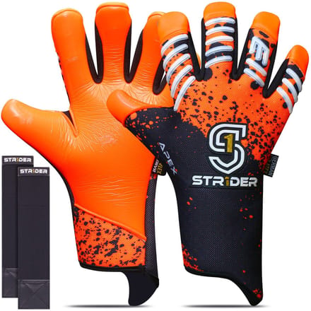 Str1der Apex keepershandschoen | Oranje | Maat 8