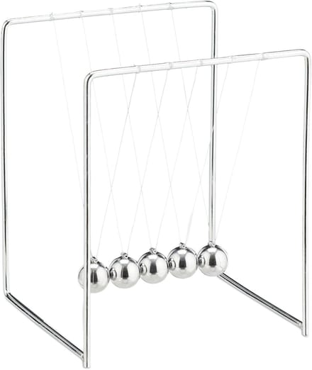 2 x newton cradle - 5 balanceerballen voor op het bureau - Newton pendel