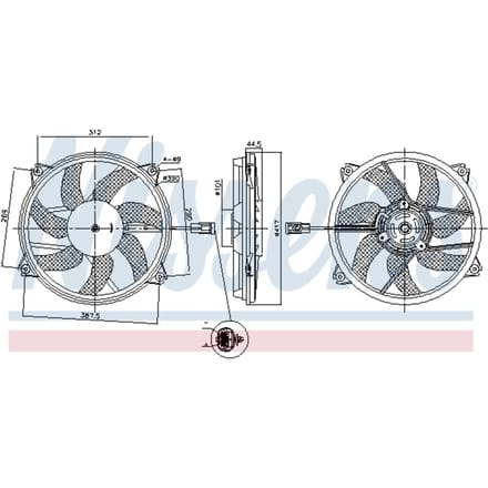 Koelventilatorwiel, motorkoeling NISSENS 850035