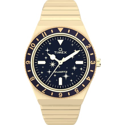 Timex Q Celestial TW2V53600 Horloge - Staal - Goudkleurig - Ø 36 mm