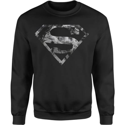 Marble Superman Logo Sweatshirt - Black - S