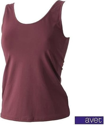 Avet Dames hemd microfiber 7591 - Polyamide dames onderhemd - Naadloos Singlet - Bordeaux / M