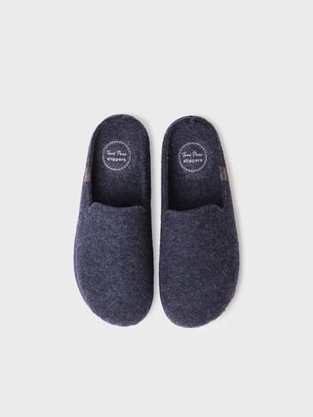 Herenslippers gemaakt van gerecyclede wol | TOMAS-RW