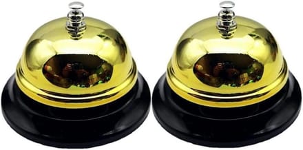 Service Bel - Klant Ding Bel - Hulp Vragen - Helder Geluid - 2 stuks - Goud
