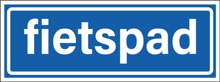 Onverplicht fietspad sticker, G13 200 x 75 mm