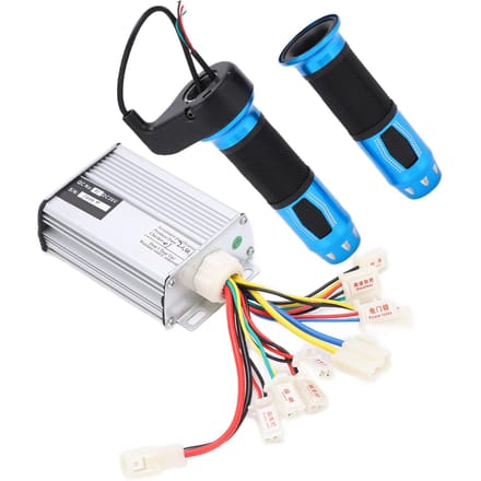 Borstelmotorcontroller Elektrische Fiets Gashendel Aluminium Rubber Fietsaccessoires voor Scooters 36v black