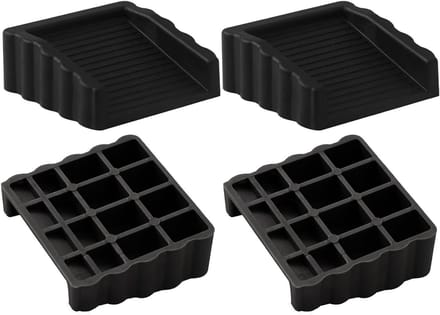 Deurklem set - Antislip wiggen - Veiligheid thuis - Tweeweg stabiliteit - 4 stuks - Zwart