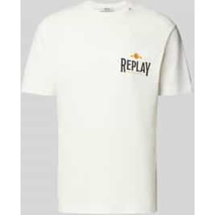 Regular fit T-shirt van puur katoen met logoprint