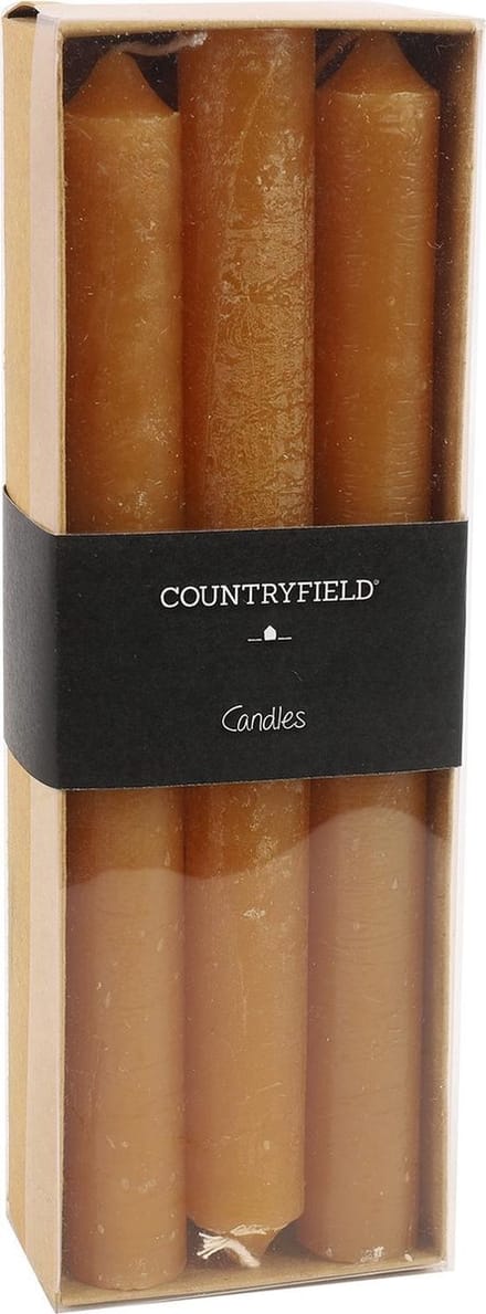 Set van 6 kaarsen Countryfield 20cm | Amber