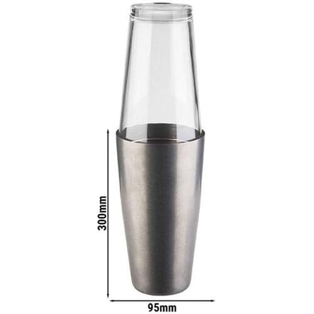 GGM Gastro (6 Stück) Boston Shaker - 2-teiliges Set - Edelstahl - 0,7 Liter