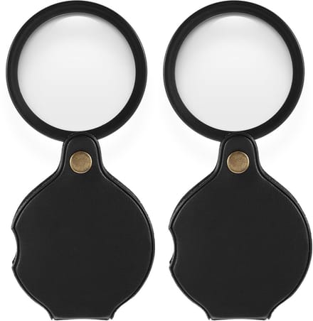Dailygoods - 2 Stuks Draagbare Zakvergrootglas met 20x Vergroting