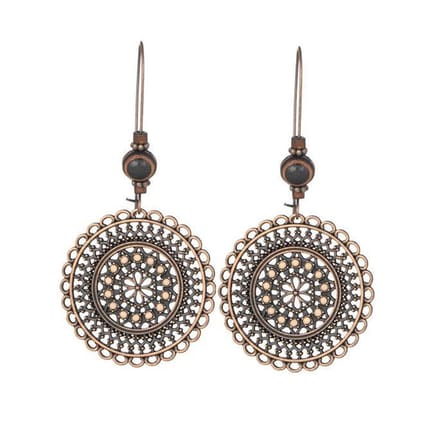 Jomide Oorhangers Vintage Hollow Brons - Dames