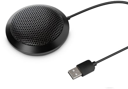 longziming -USB Conferentie Microfoon – Plug & Play – Omnidirectioneel Desktop Microfoon voor Vergaderingen, Video Calls, Thuiswerken & Online Les – Zwart