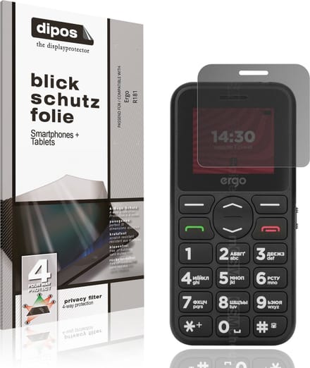 dipos – Matte Privacy Screenprotector geschikt voor Ergo R181 | Anti-Spy Beschermfolie