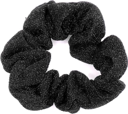 Scrunchie zwart glitter