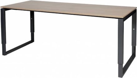 Verstelbaar Bureau - Plus 180x80 Havana Kersen - zwart frame