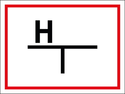 Hydrant sticker met schema 320 x 200 mm