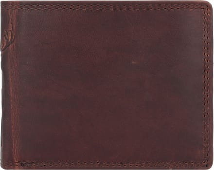 Jack Kinsky Monterey Portemonnee RFID-bescherming Leer 11.5 cm - Jongens - Horizontaal - mokka