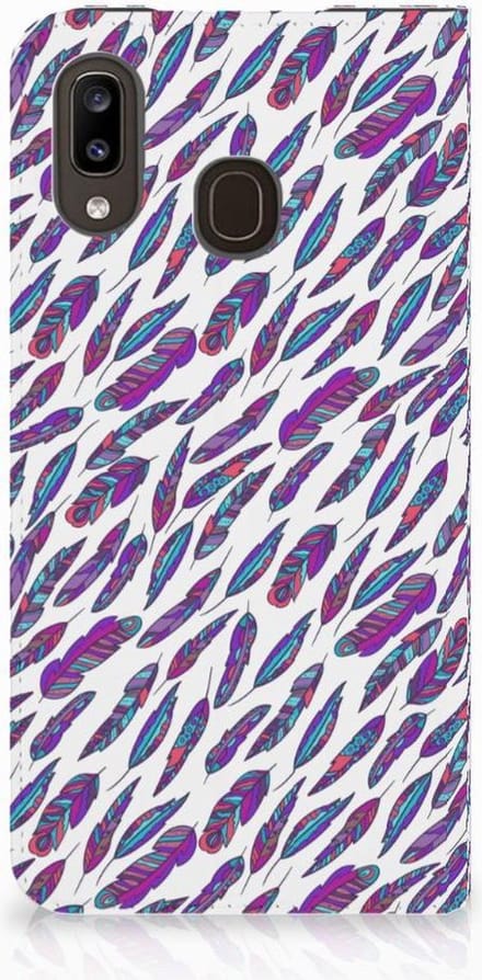 Samsung Galaxy A30 Hoesje met Magneet Feathers Color