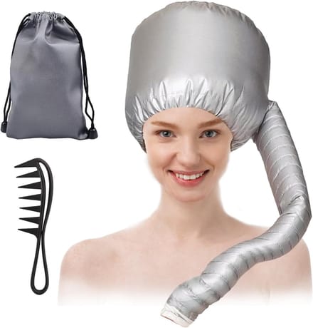 Haardroger Kap - Diffuser Krullen - Haar Styling - Inclusief Kam - 10 x 10 x 2 cm - Grijs
