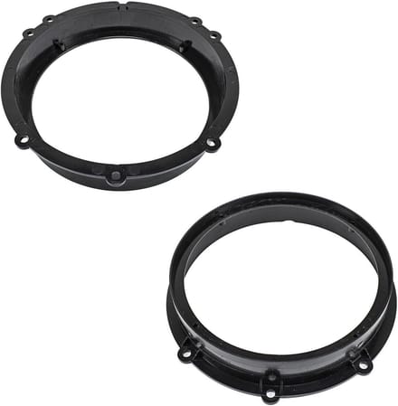 Speaker Adapter Rings - Speaker Brackets - Car Audio Upgrade - Easy Speaker Installation - 165mm DIN - Black
