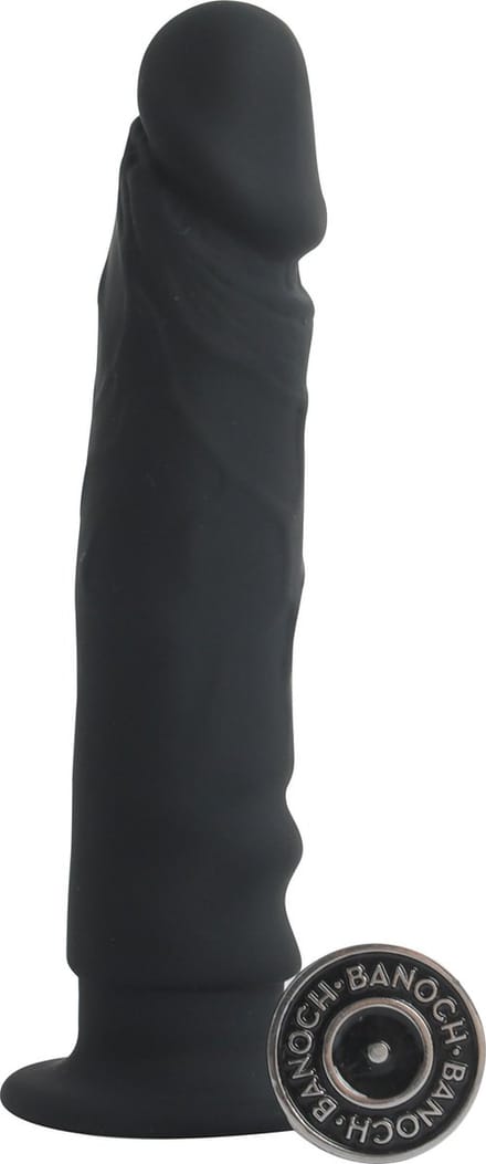 Banoch | Dildo zwart siliconen met zuignap | 13,6 cm lang | Ø  2,8 cm