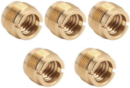 Microfoon adapter 3/8 naar 5/8, roestvrij en koper.