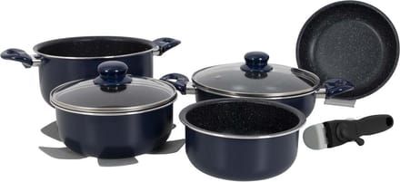 Gimex - Pannenset - Inductie - Blauw - 8-Delig