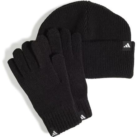 adidas Set Kinderen Muts + Handschoenen Zwart - Maat Jeugd
