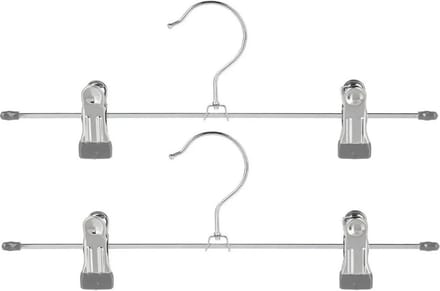 Kledinghangers - 9x - metaal - 30 x 11 cm - kledingkast/kleerhangers