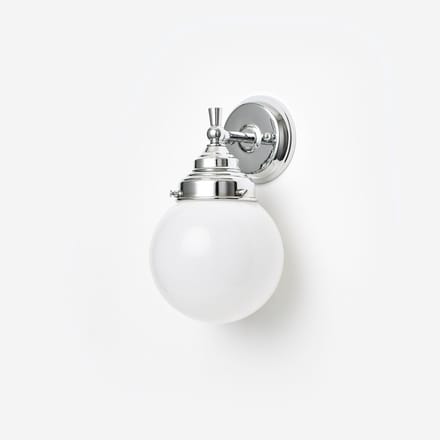 Wandlamp Bol Ø 15 Royal Chroom - Art Deco Trade