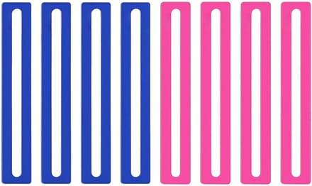 Leesstrips Liniaal Set - Leeslijn Tracker - Gericht Lezen - Semi-transparant Ontwerp - 8 Stuks 6 Inch - Roze Blauw