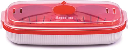 DYNA® Eierkoker magnetron - Eierkoker - Eierkoker electrisch - Wit/Rood - 24cm x 13cm x 6cm