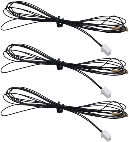 Dailygoods- Thermistor NTC 100K 3950 - Temperatuursensor - 3D Printer - Hoge Temperatuurbestendige Sonde - 1 Meter Kabel - Universele Connector