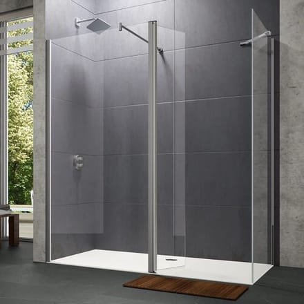 HÜPPE Design pure swing door with fixed segment for walk-in 80 cm 8P1204087321