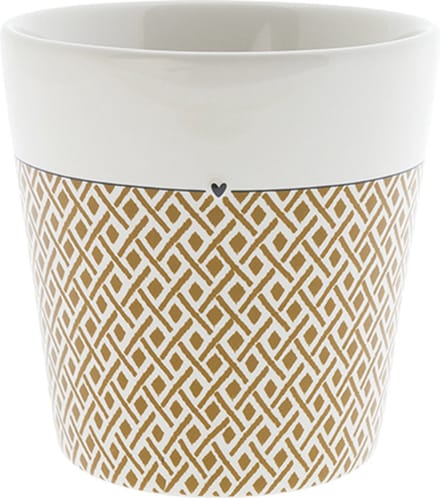 Bastion Collections - Beker - Karamel gevlochten