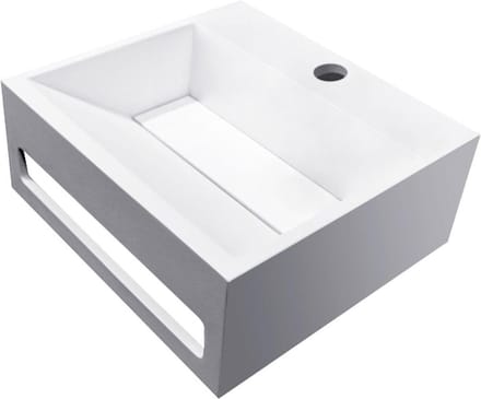 Wiesbaden Julia Fontein 30 x 28 x 12,5 cm Solid Surface - Mat Wit