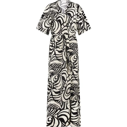 Tramontana Dress print black & stone