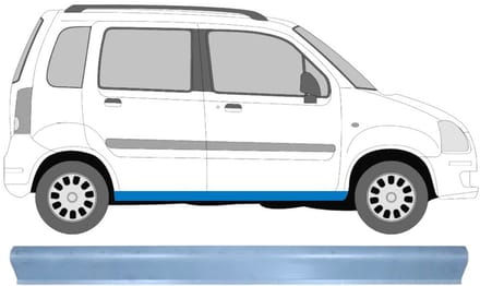 Reparatie dorpel voor Opel Agila 2001-2008 / Links = Rechts (symmetrisch)