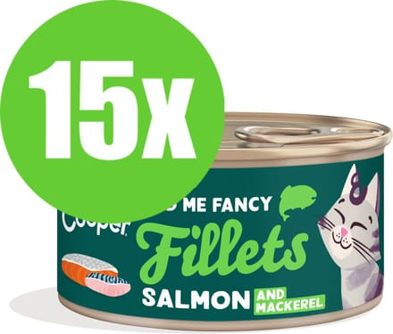 15x Edgard & Cooper Cat Fillets Mackarel/Salmon - 70 gr - Natvoeding Kat