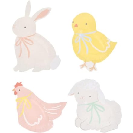 Meri meri pasen borden spring animals