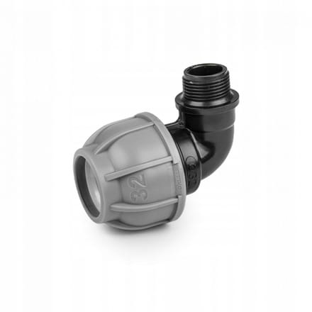 Bradas Drip Syst - PE Knie - 25mm - GZ 1/2 - UV-Bestendig