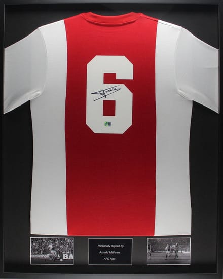 Arnold Mühren AFC Ajax Retro ingelijst thuis shirt