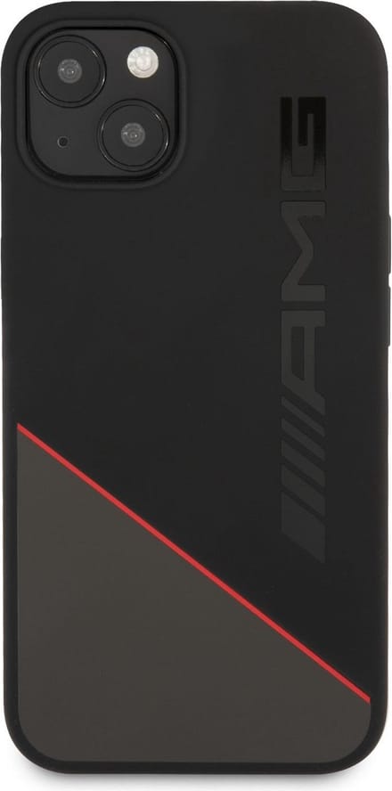 Mercedes-AMG Silicone Back Cover Two Tones voor iPhone 13 Mini (5.4") - Zwart/Rood