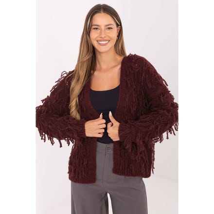 Free Spirit Cardigan - Burgunderrot / Einheitsgröße
