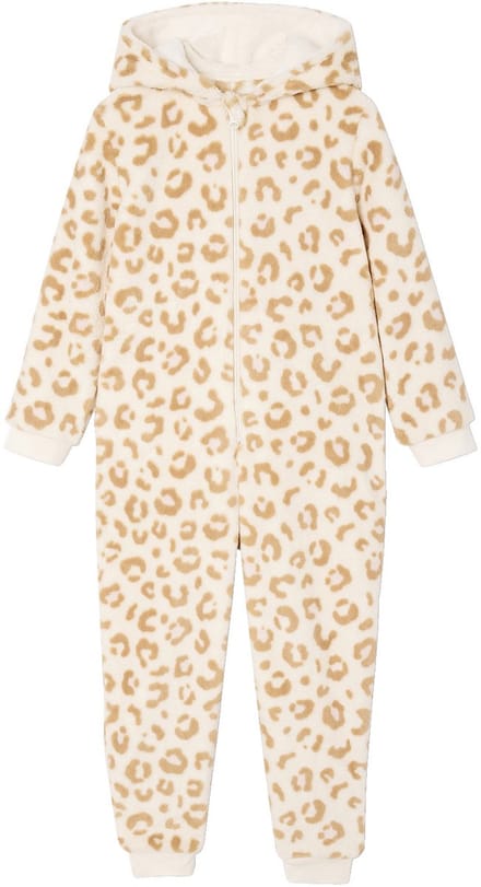 Vertbaudet Meisjespyjama jumpsuit met luipaardprint van sherpa