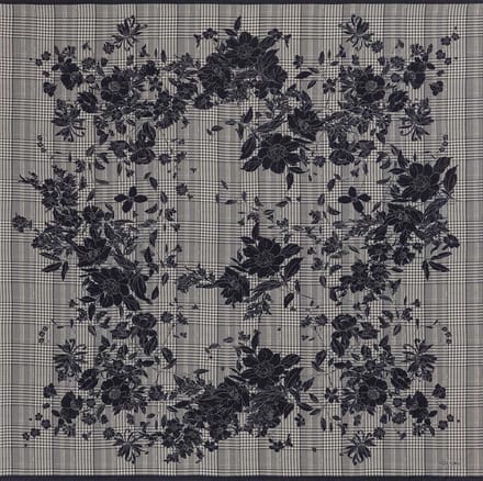 ROECKL sjaal Blooming Frame Scarf Black zwart