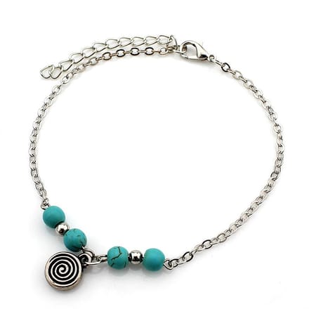 Sorprese enkelbandje - Seaside - aqua - enkelbandjes dames - cadeau - model V