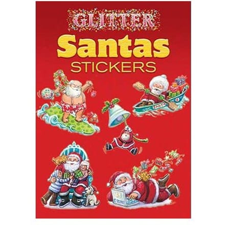 Glitter Santas Stickers - Yu-Mei Han