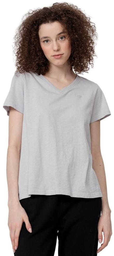 4F T-shirt Dames Lichtgrijs - Maat S